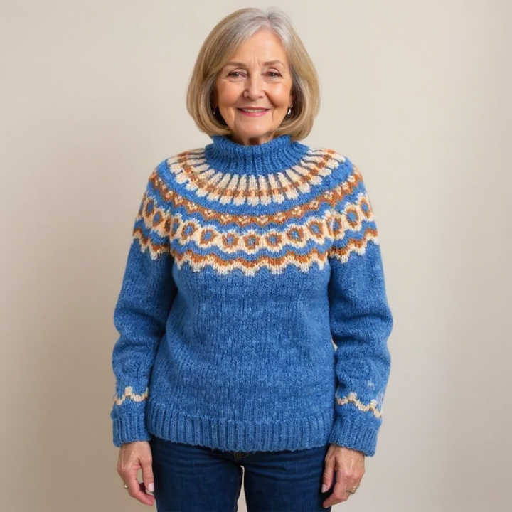 DELACROIX | Pull Col Montant Jacquard Christine