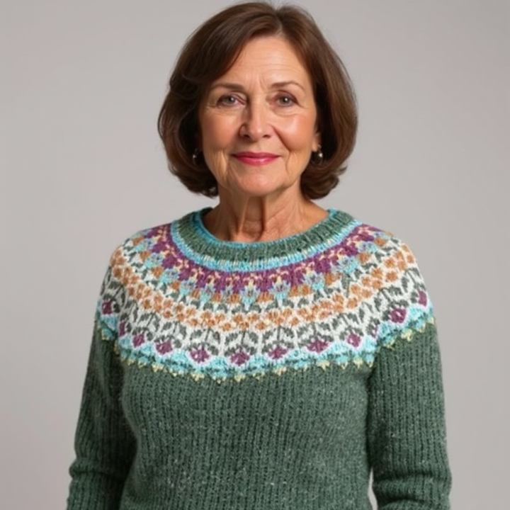 DELACROIX | Pull Maille Vert Sauge Véronique
