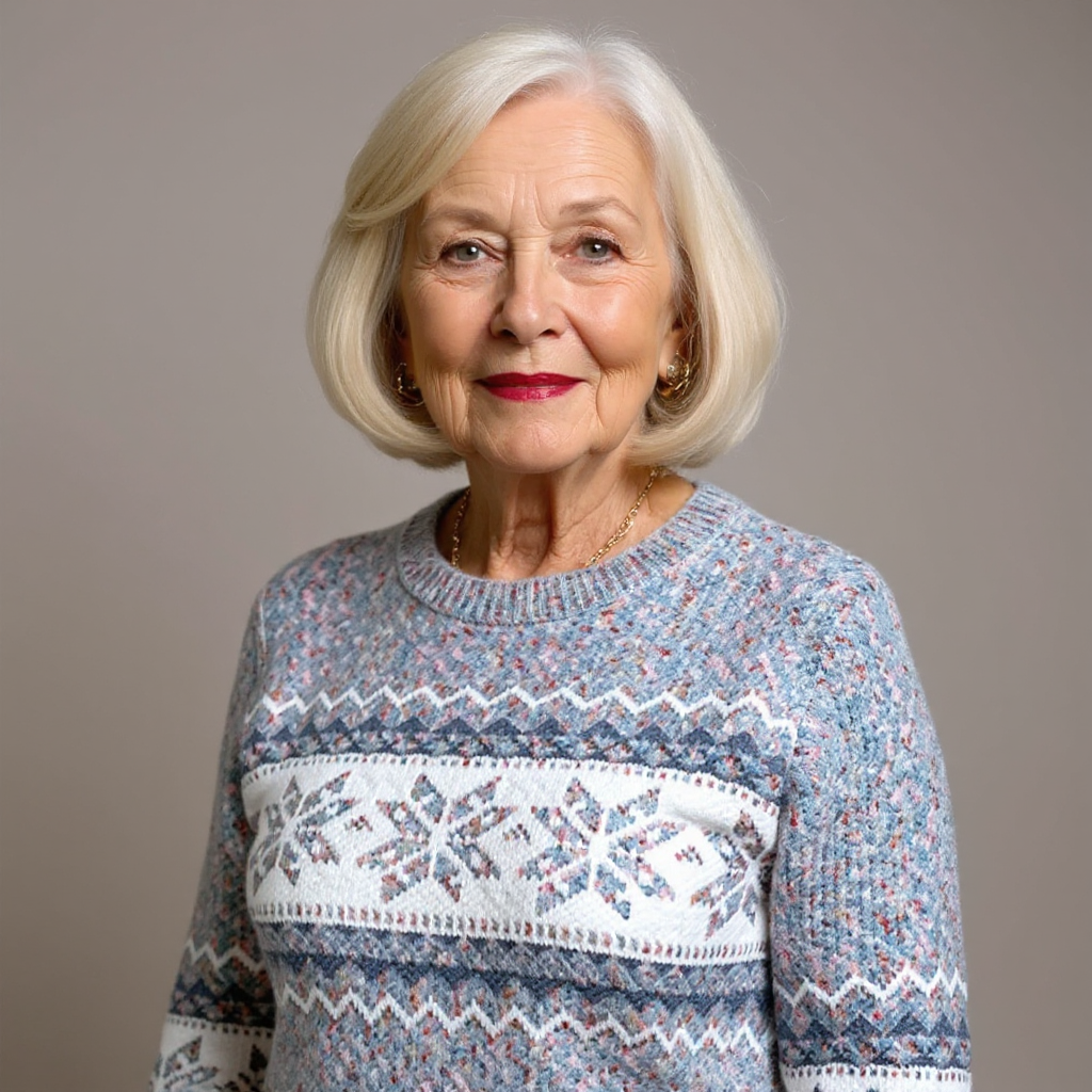 DELACROIX | Pull Col Montant Flocons Margot
