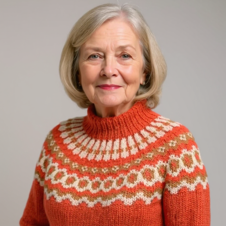 DELACROIX | Pull Col Montant Jacquard Christine