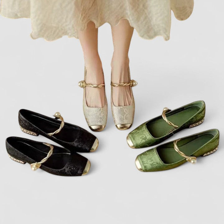 DELACROIX | Babies Satinées Talon Bijou Camille