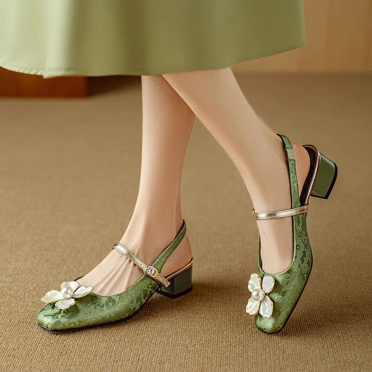 DELACROIX | Escarpins Slingback Fleuris Chloé