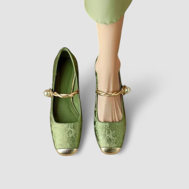 DELACROIX | Babies Satinées Talon Bijou Camille