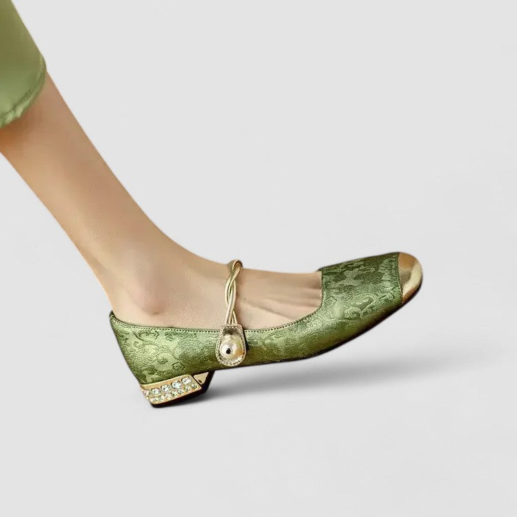 DELACROIX | Babies Satinées Talon Bijou Camille