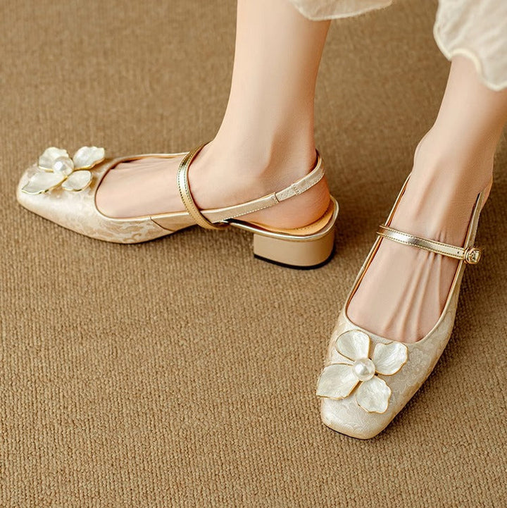 DELACROIX | Escarpins Slingback Fleuris Chloé