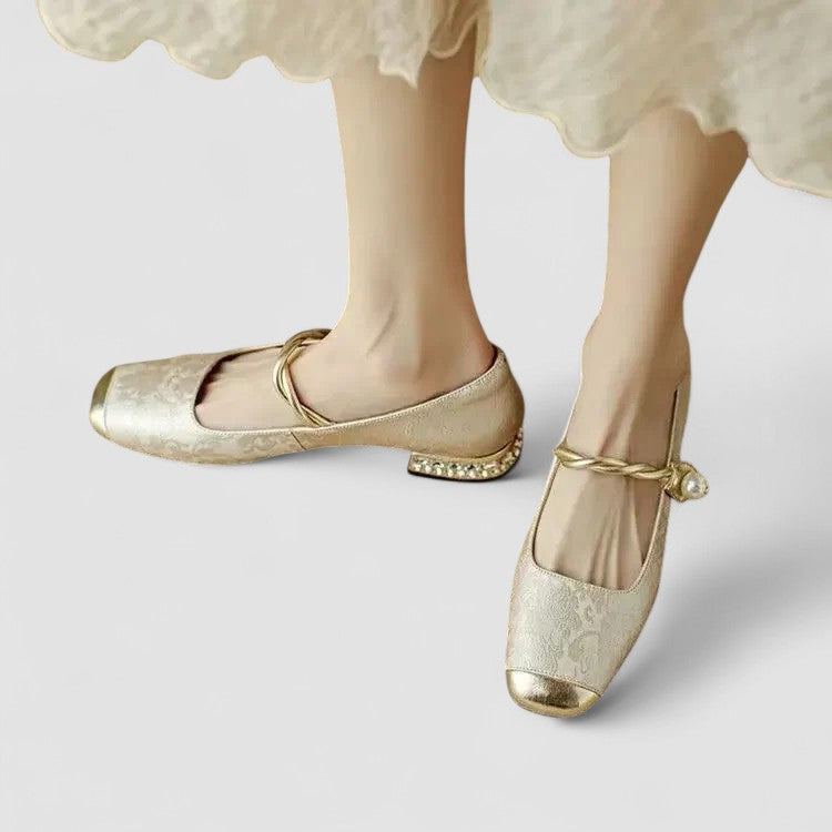 DELACROIX | Babies Satinées Talon Bijou Camille