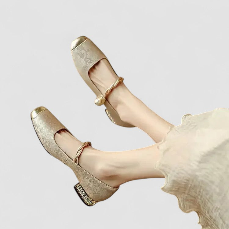 DELACROIX | Babies Satinées Talon Bijou Camille