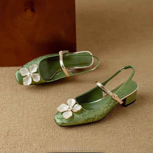 DELACROIX | Escarpins Slingback Fleuris Chloé