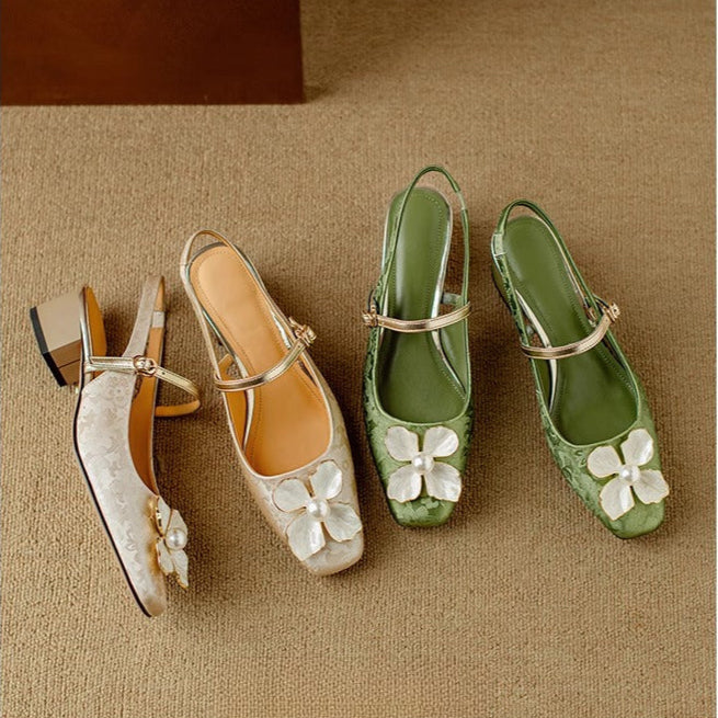 DELACROIX | Escarpins Slingback Fleuris Chloé