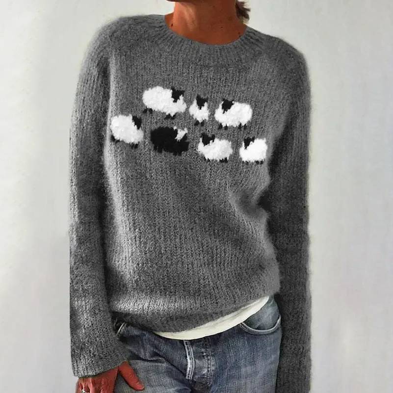 DELACROIX | Pull Maille Petits Moutons Lucie