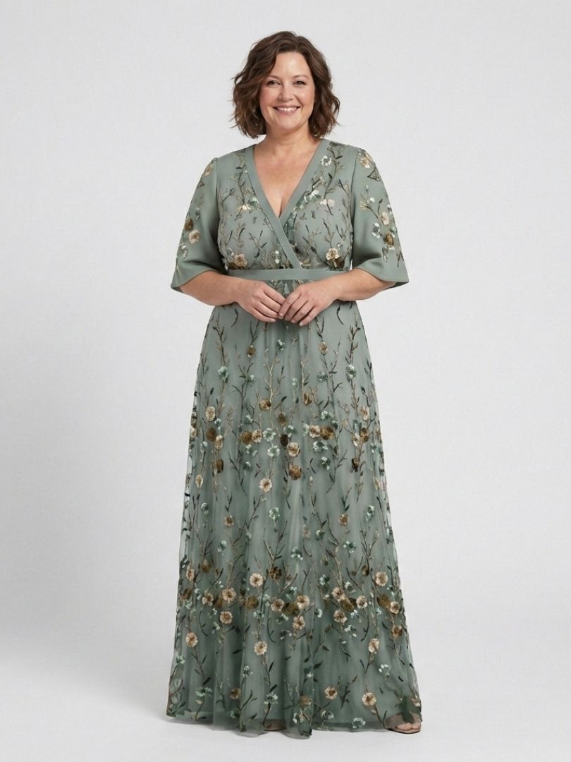 DELACROIX | Robe Maxi à Manches Courtes Evadne