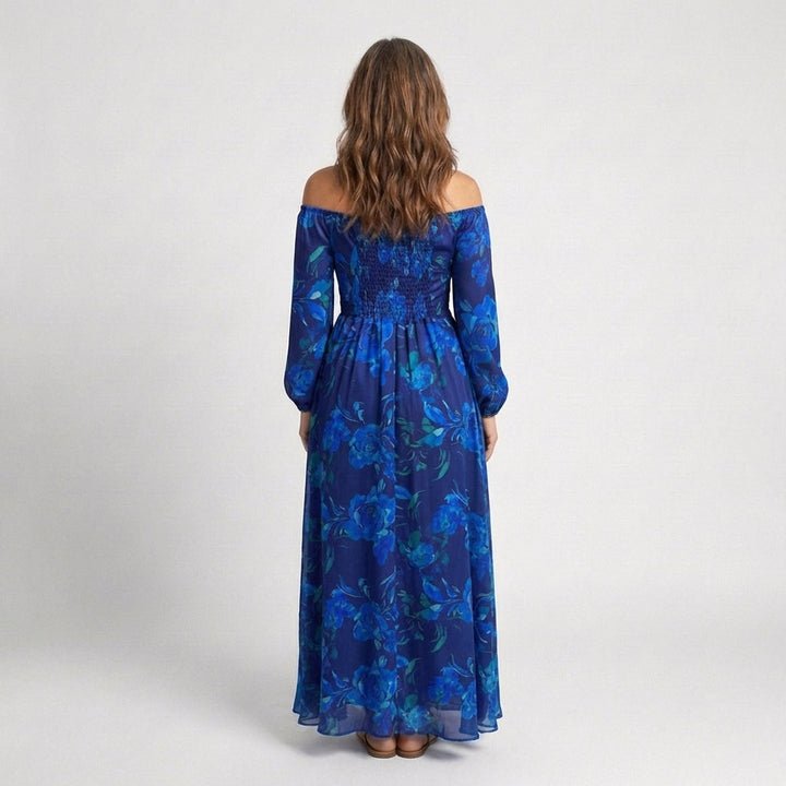 DELACROIX | Robe Maxi Fleurie à Épaules Dégagées Aspen