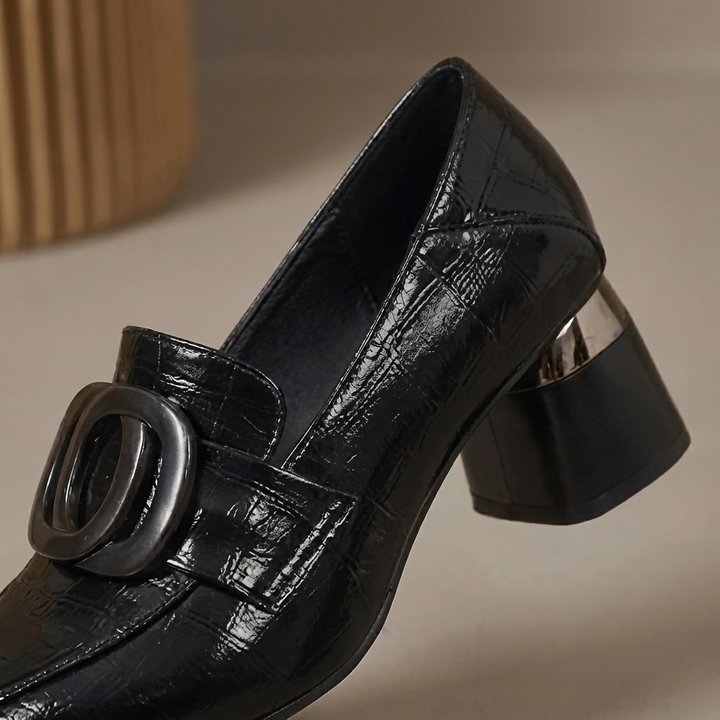 DELACROIX | Mocassins à Talon et Ornement Élise