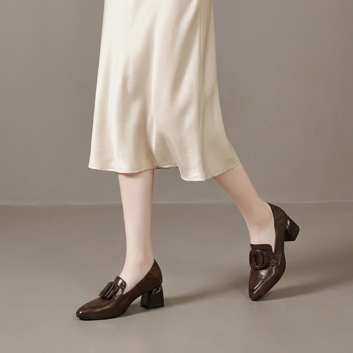 DELACROIX | Mocassins à Talon et Ornement Élise