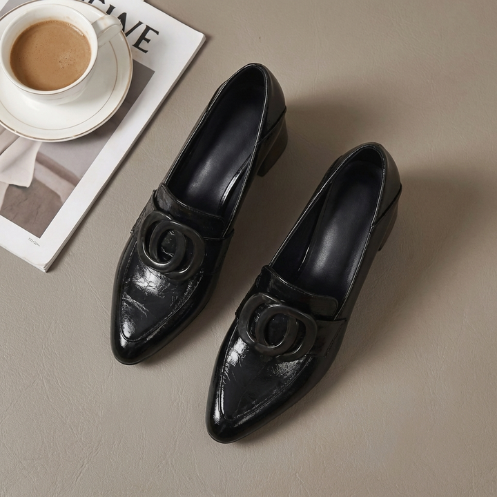 DELACROIX | Mocassins à Talon et Ornement Élise