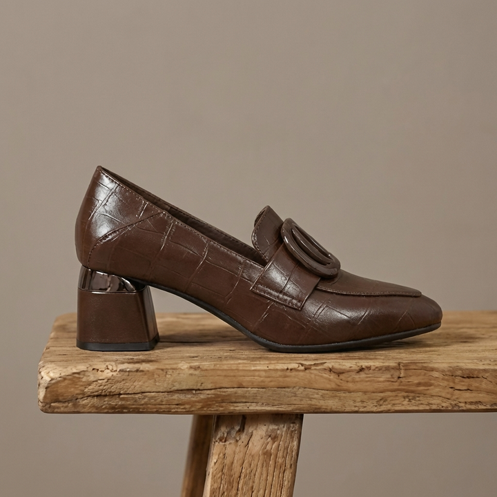 DELACROIX | Mocassins à Talon et Ornement Élise