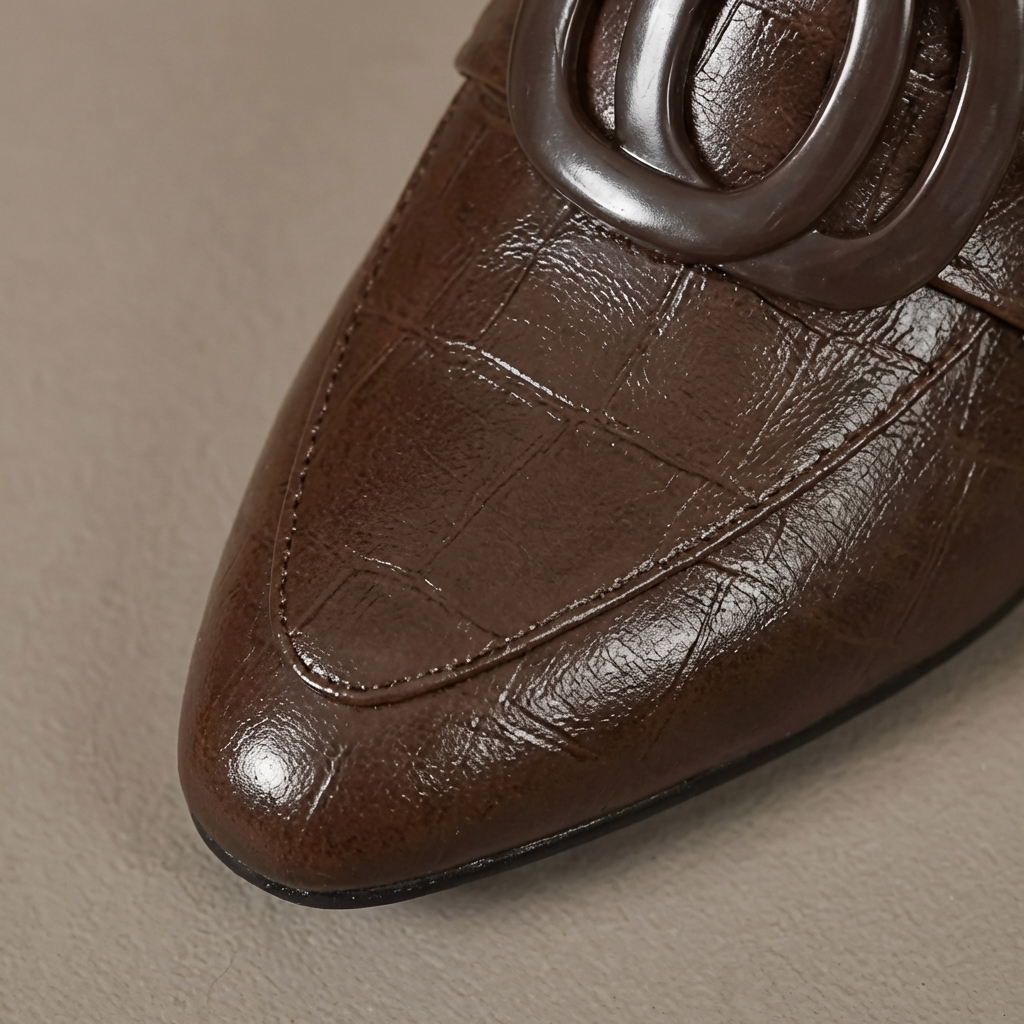 DELACROIX | Mocassins à Talon et Ornement Élise