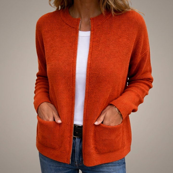 DELACROIX | Gilet Zippé en Maille Douce Juliette