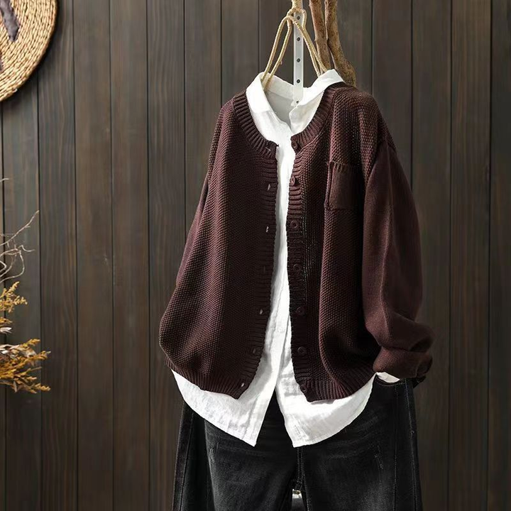 DELACROIX | Cardigan Maille Texturée Ample Brigitte