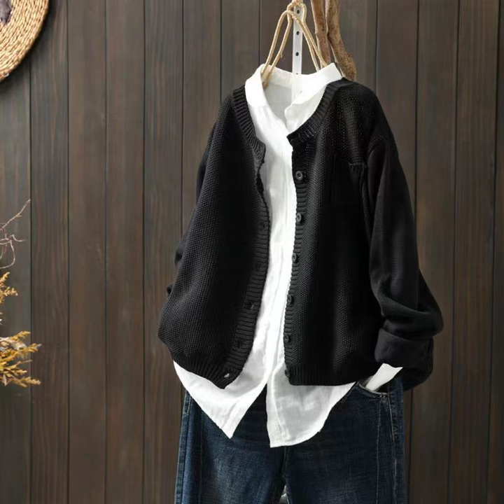 DELACROIX | Cardigan Maille Texturée Ample Brigitte