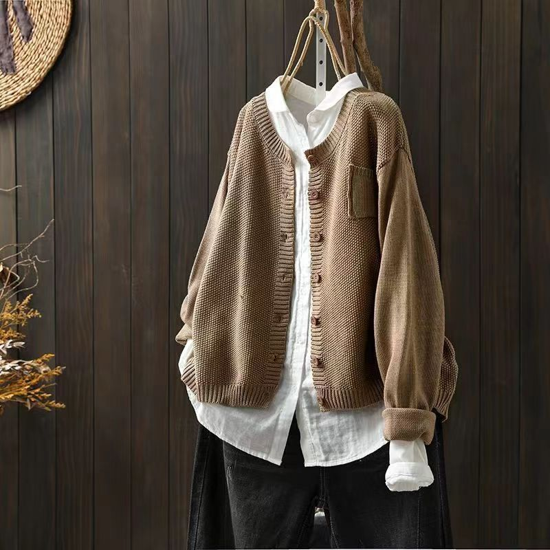 DELACROIX | Cardigan Maille Texturée Ample Brigitte