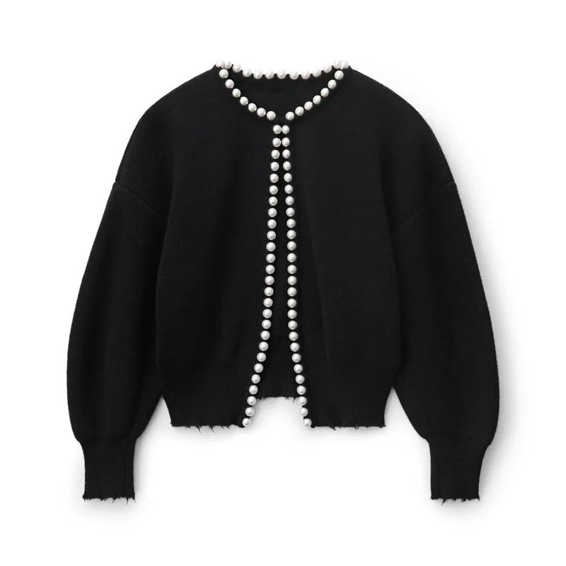 DELACROIX | Cardigan Bordure Perles Manon