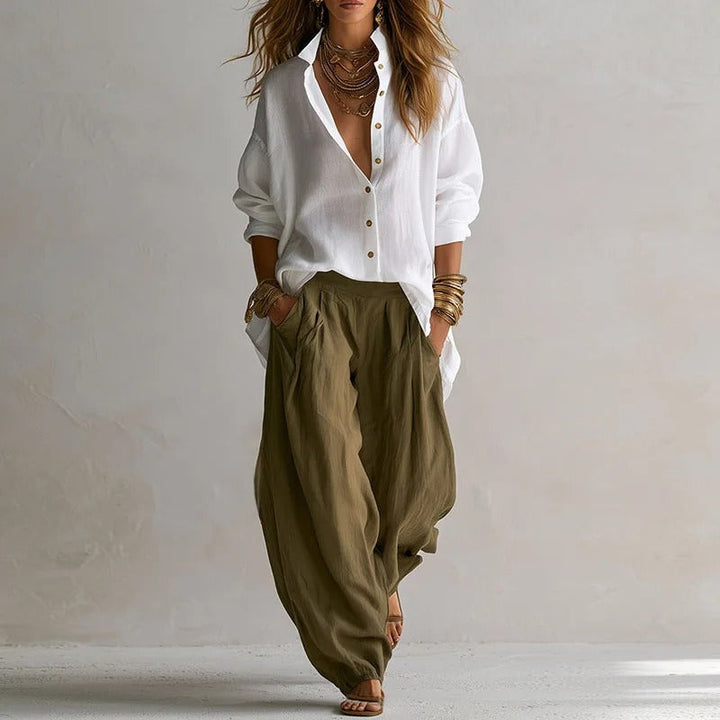 DELACROIX | Ensemble Chemise et Pantalon Large Nathalie