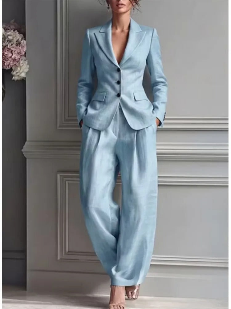 DELACROIX | Ensemble Blazer et Pantalon Large Pauline
