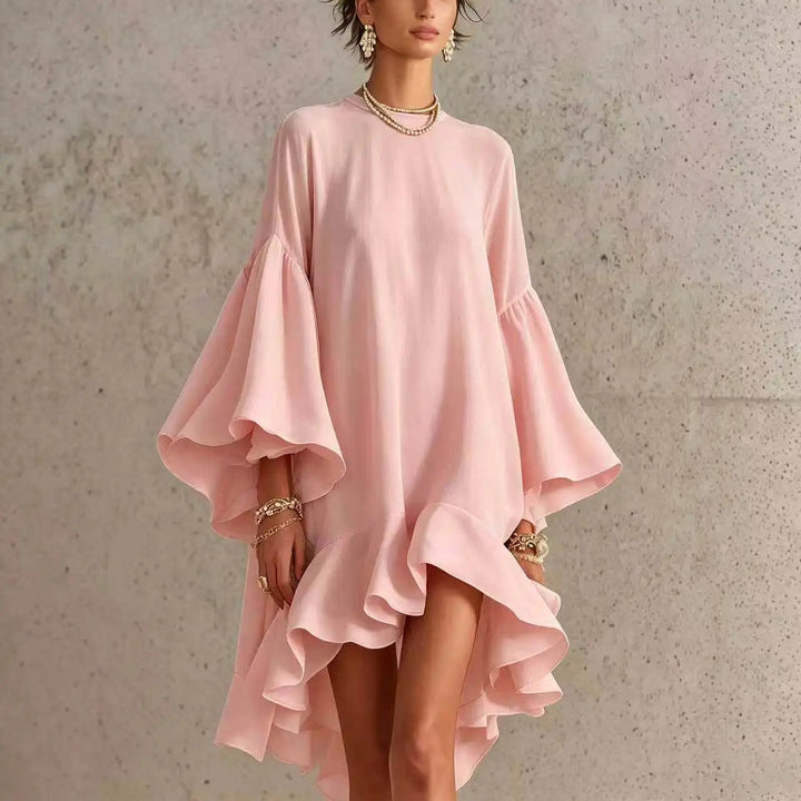 DELACROIX | Robe Asymétrique Manches Volantées Margot