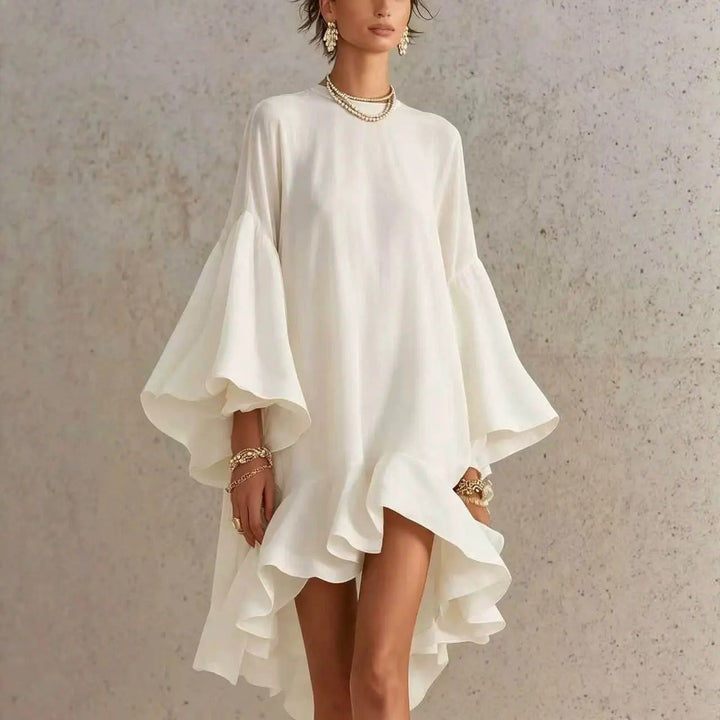 DELACROIX | Robe Asymétrique Manches Volantées Margot