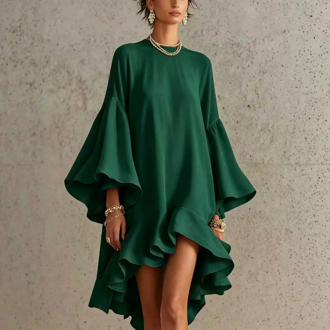 DELACROIX | Robe Asymétrique Manches Volantées Margot