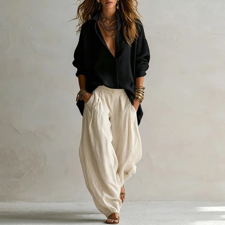 DELACROIX | Ensemble Chemise et Pantalon Large Nathalie