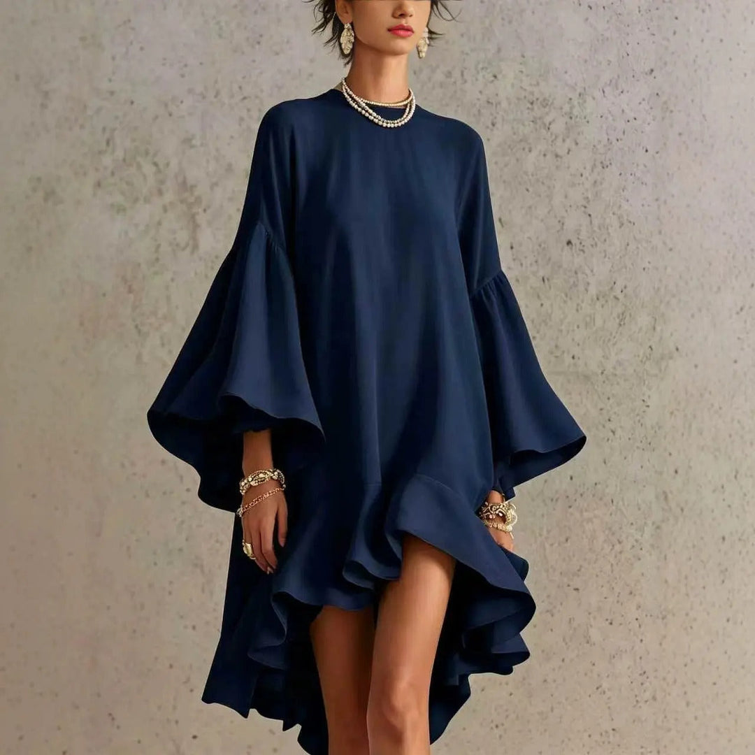 DELACROIX | Robe Asymétrique Manches Volantées Margot