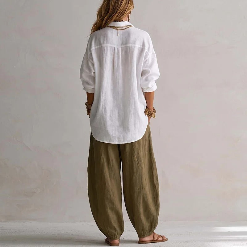 DELACROIX | Ensemble Chemise et Pantalon Large Nathalie
