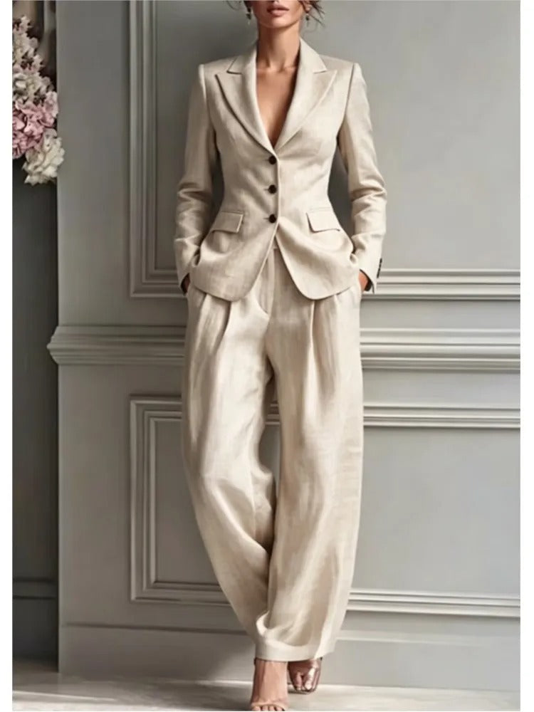 DELACROIX | Ensemble Blazer et Pantalon Large Pauline