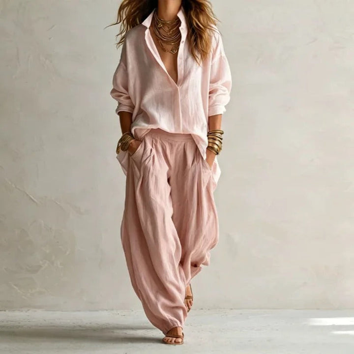 DELACROIX | Ensemble Chemise et Pantalon Large Nathalie