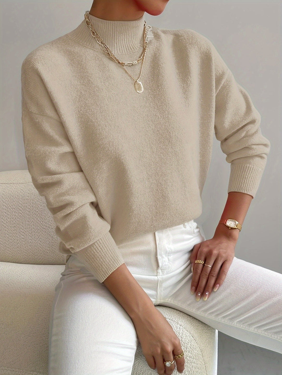 DELACROIX | Pull Col Montant Doux Christine