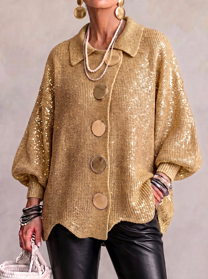 DELACROIX | Gilet Oversize Boutons Dorés Manon