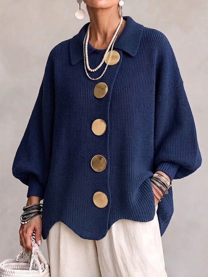 DELACROIX | Gilet Oversize Boutons Dorés Manon