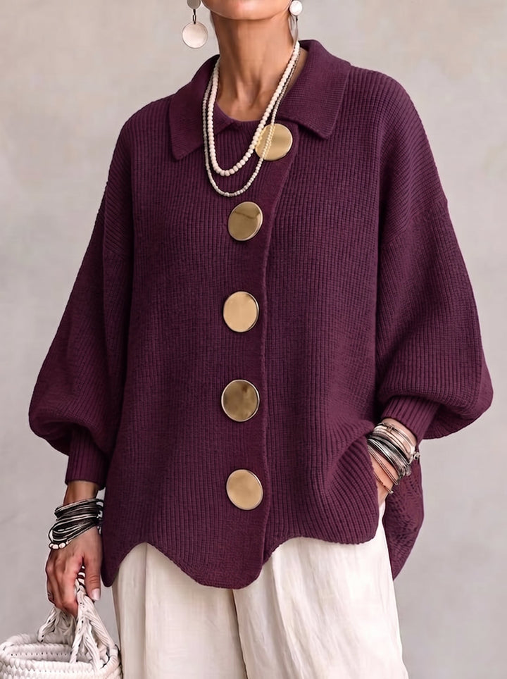 DELACROIX | Gilet Oversize Boutons Dorés Manon