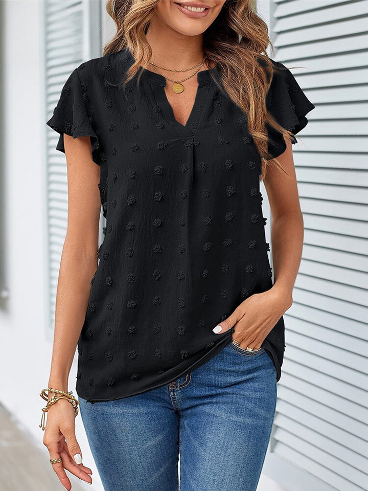 DELACROIX | Blouse Chic en Patchwork avec Volants Kari