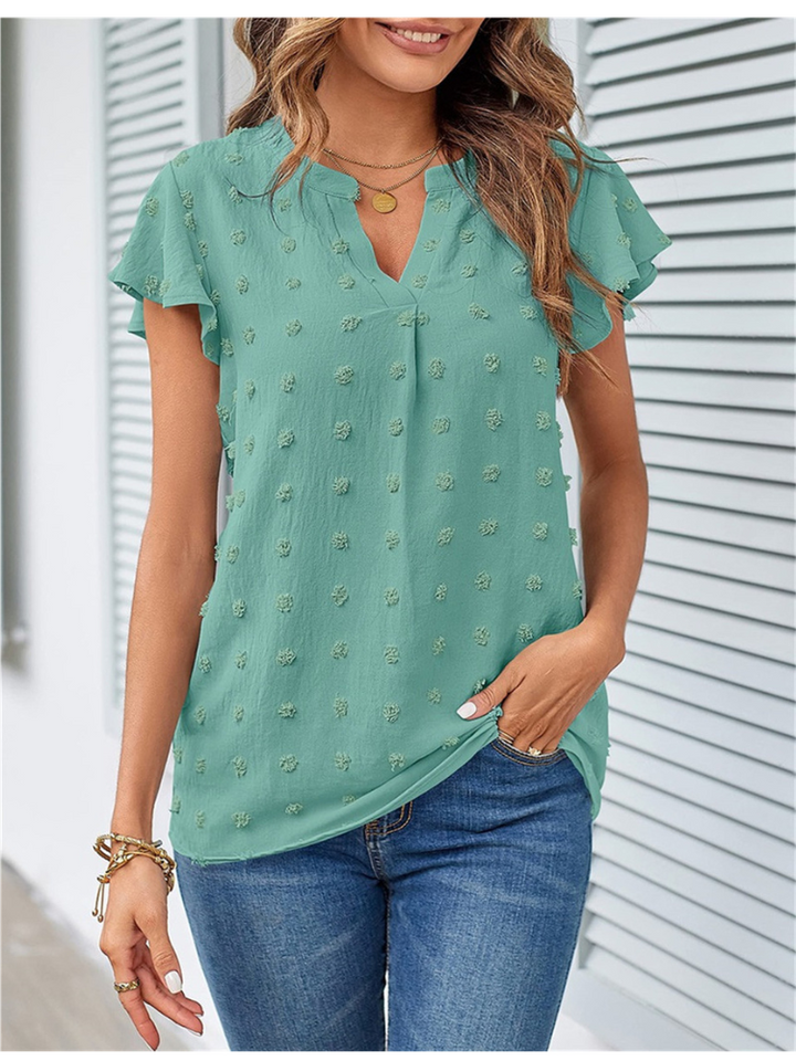 DELACROIX | Blouse Chic en Patchwork avec Volants Kari