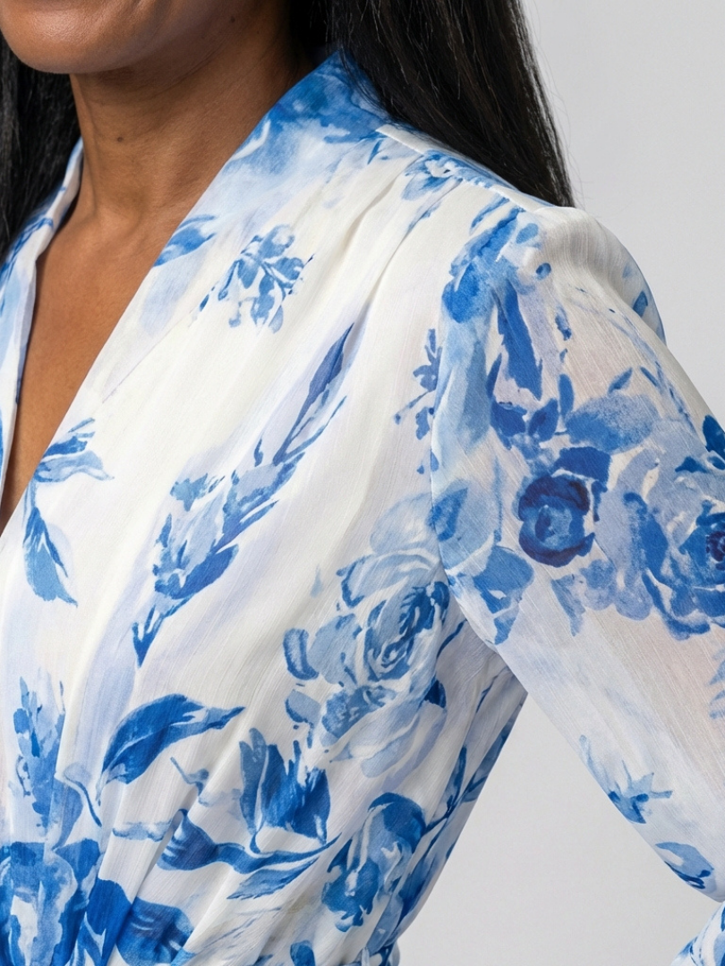 DELACROIX | Robe Maxi Enveloppe Florale Lillian