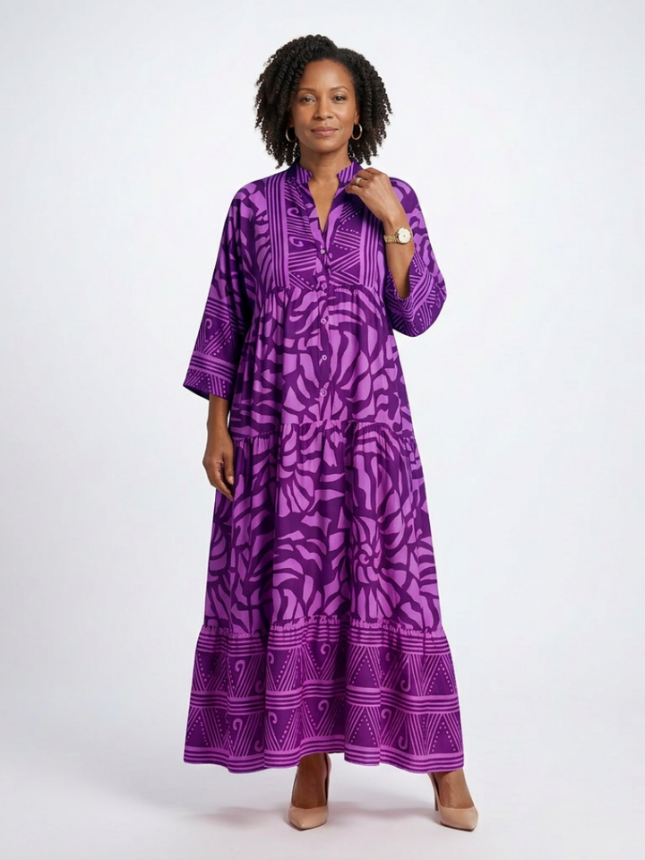 DELACROIX | Robe Midi à Boutons Marielle