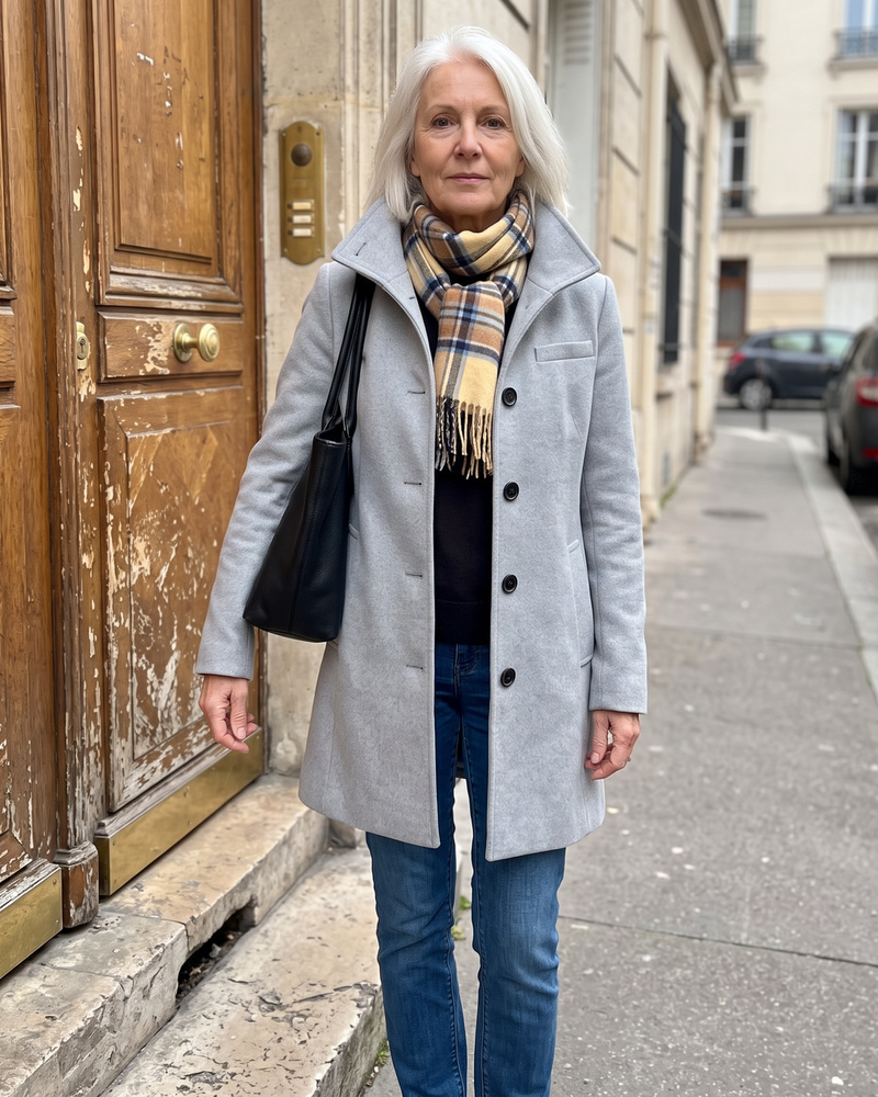 DELACROIX | Manteau Classique Boutonné Pauline