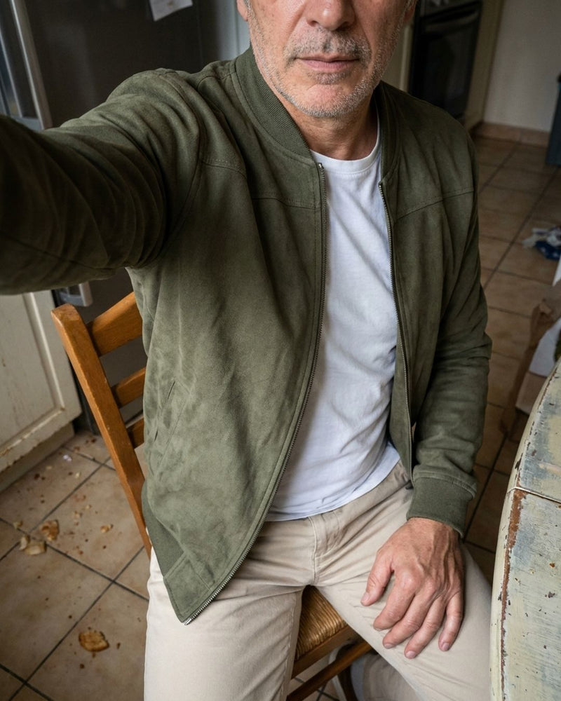 DELACROIX | Veste Bomber Effet Daim Antoine