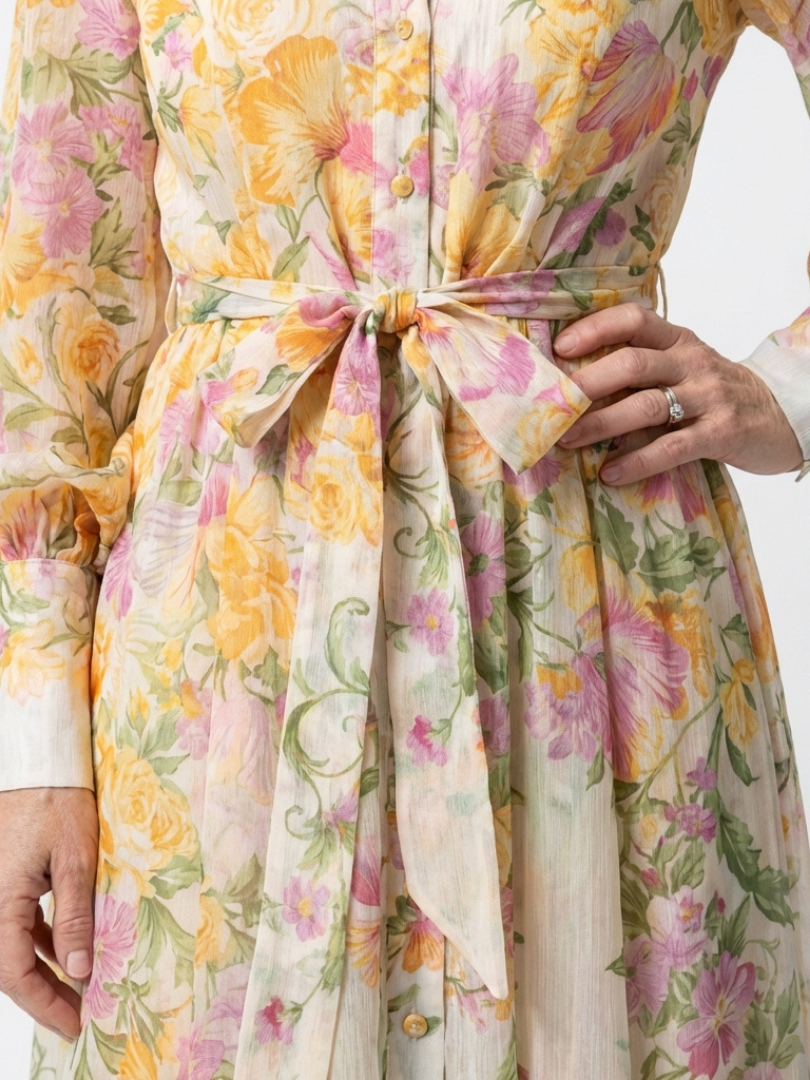DELACROIX | Robe Maxi Longues Florale Transparent Cressida