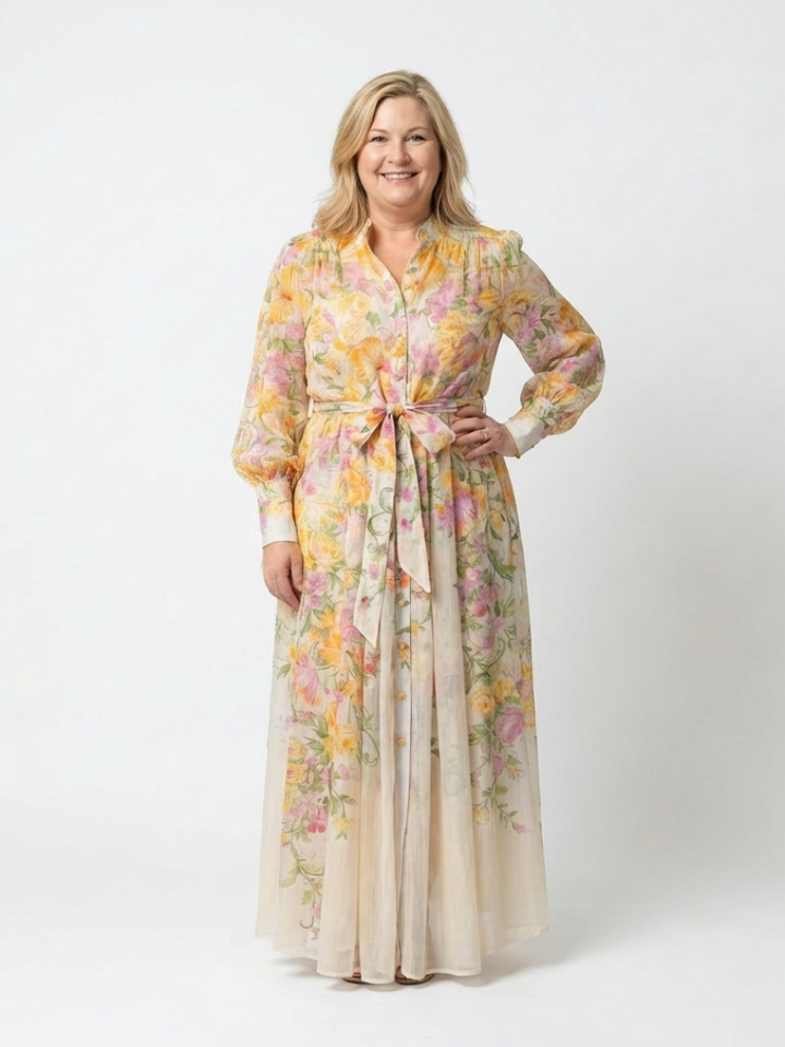 DELACROIX | Robe Maxi Longues Florale Transparent Cressida