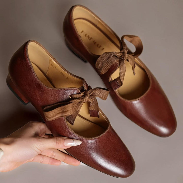 DELACROIX | Ballerines Cuir à Nœud Sophie