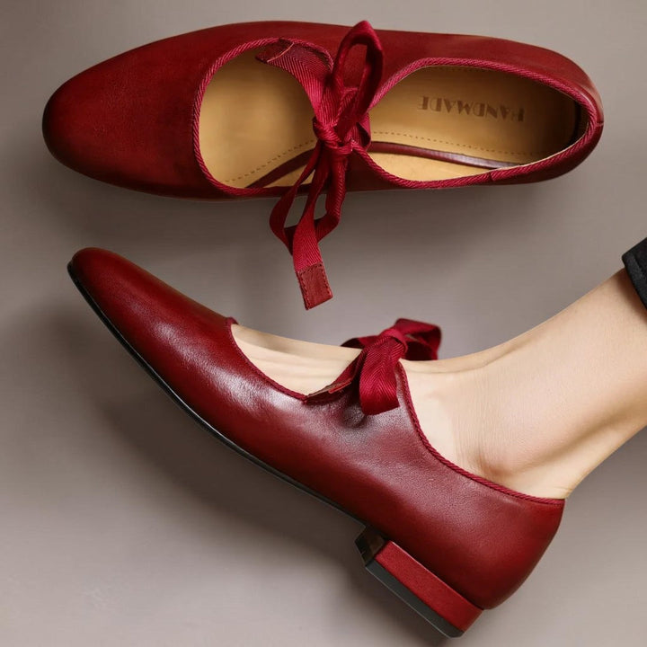 DELACROIX | Ballerines Cuir à Nœud Sophie